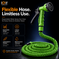 Expandable Water Spray Gun Hose with 7 Adjustable Spray Patterns for Gardening & Car Washing