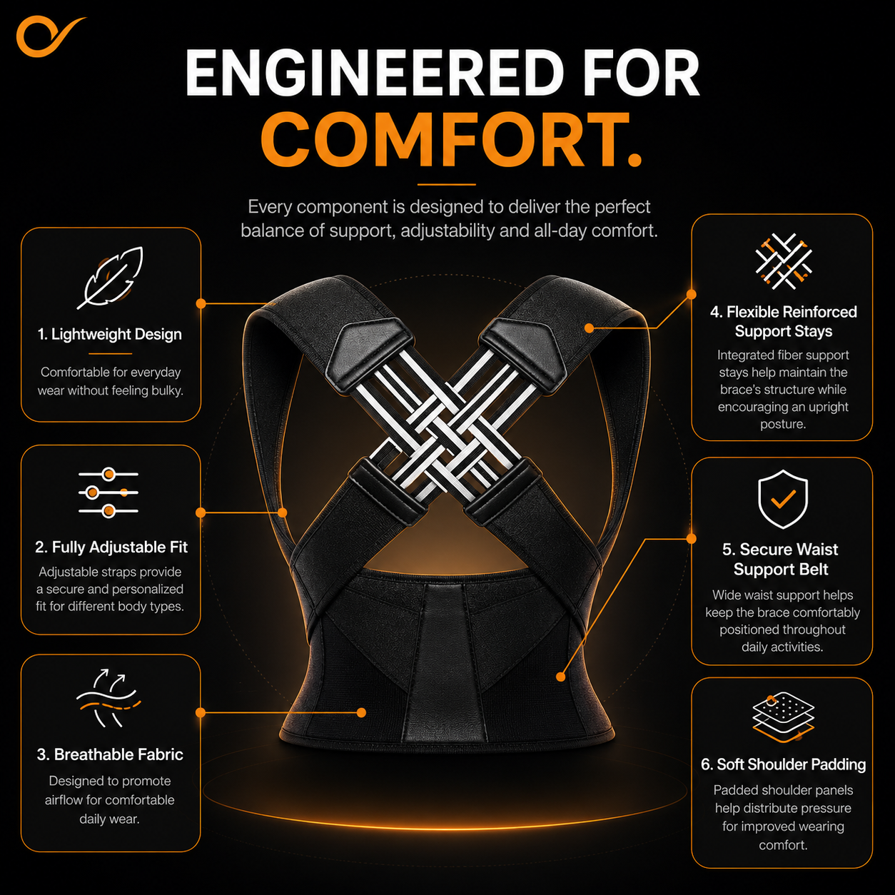 Ergonomic Back & Shoulder Posture Corrector