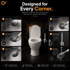 Premium Golf Shaped Silicone Toilet Brush with Wall Mount Holder