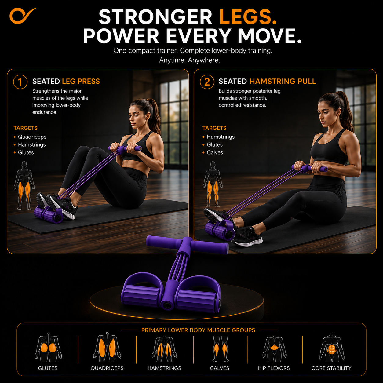 Portable Resistance Pedal Pull Trainer